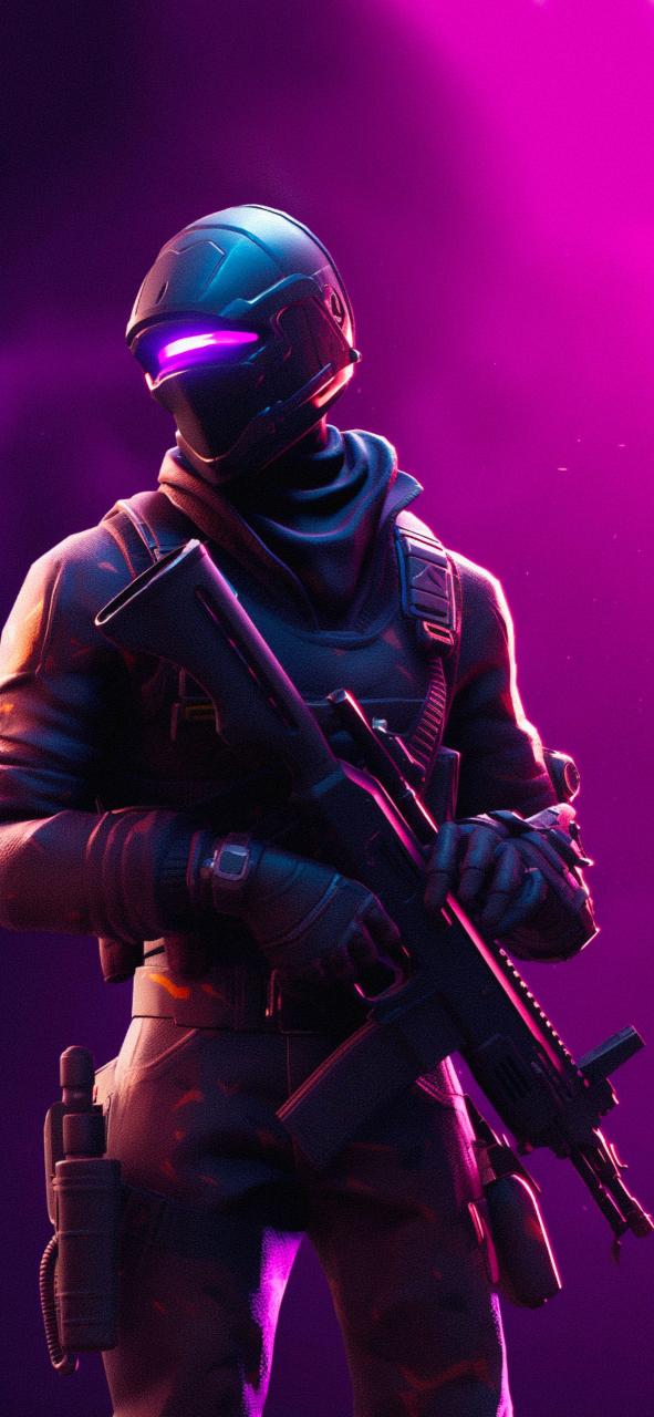 Download Futuristic Soldier Fortnite Purple