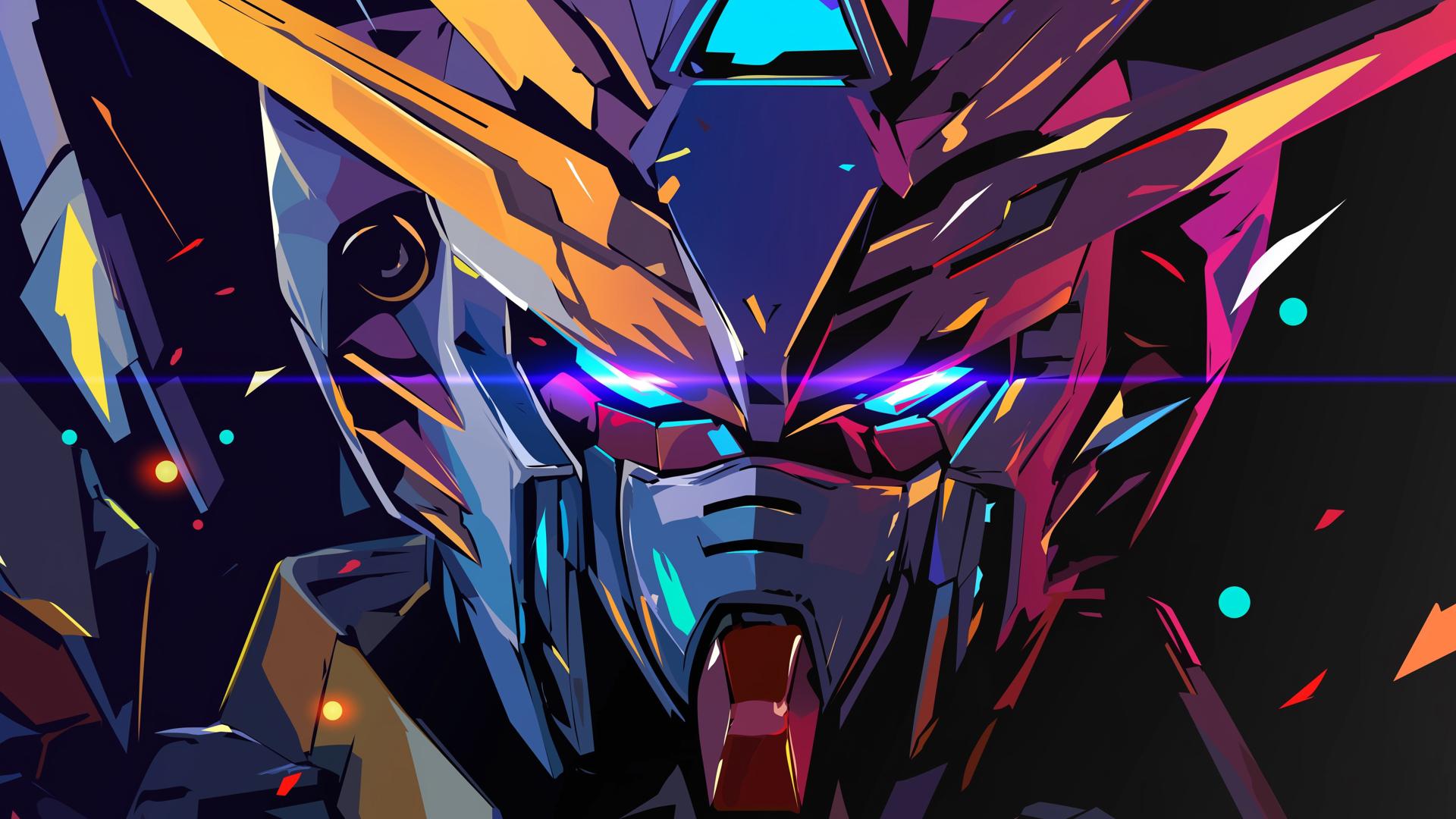 Download Neon Mecha Warrior Desktop