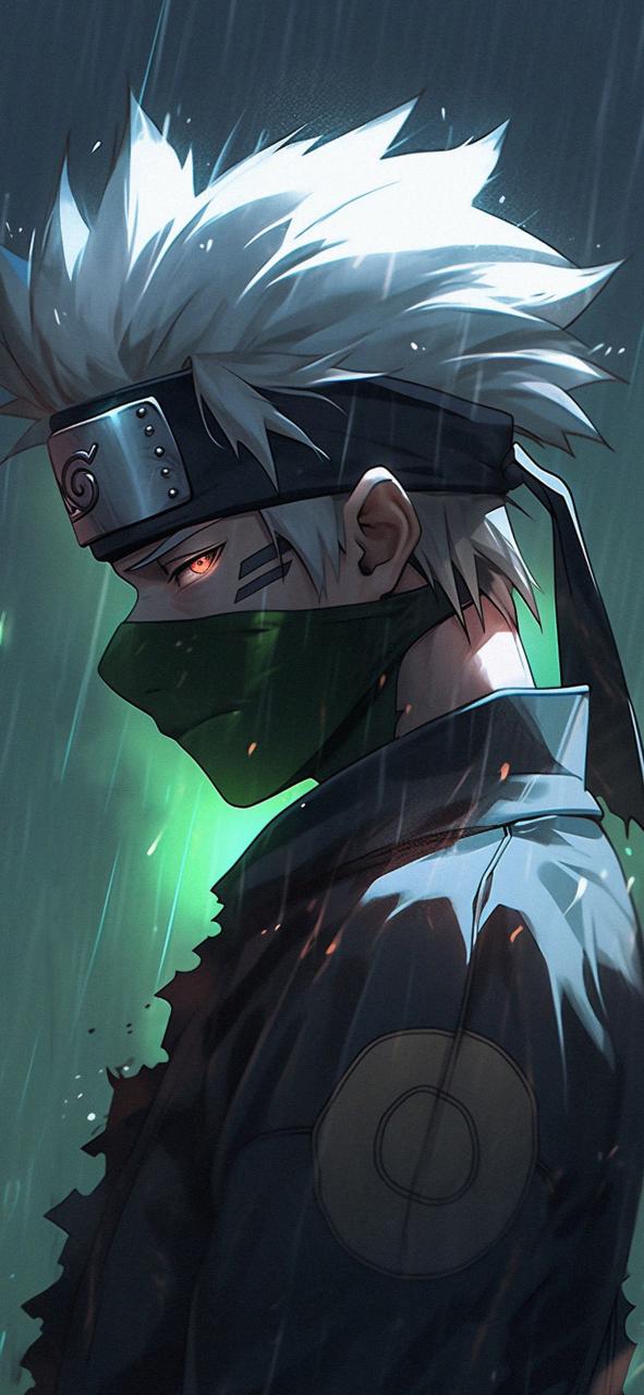 Download Kakashi Under The Rain Green