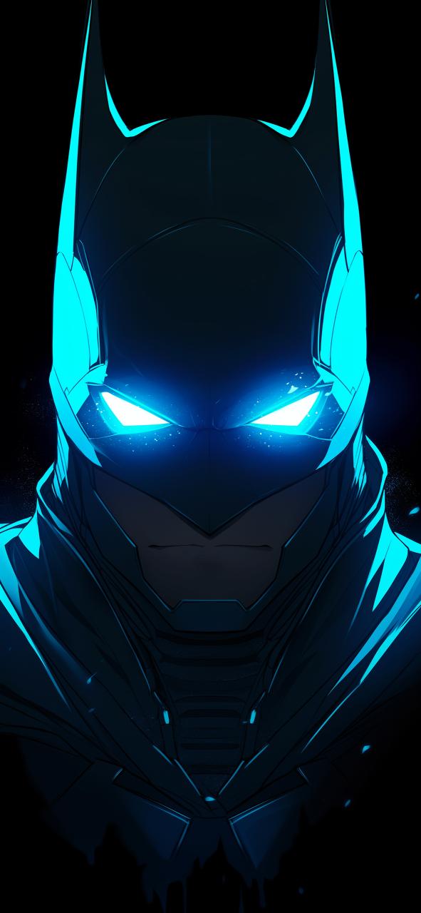 Download Batman Glowing Blue Eyes Black