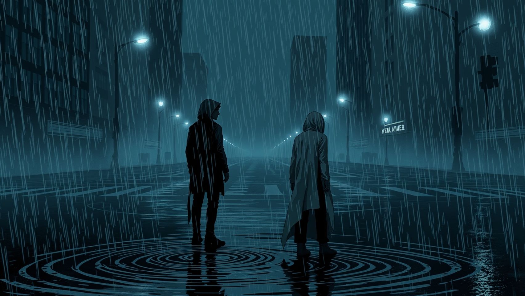 Download Sad Character In A Rain With