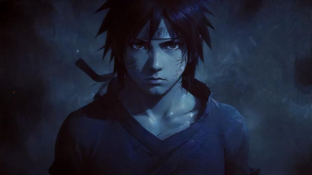 Download Sasuke Dark Blue Theme Chidori Wallpaper