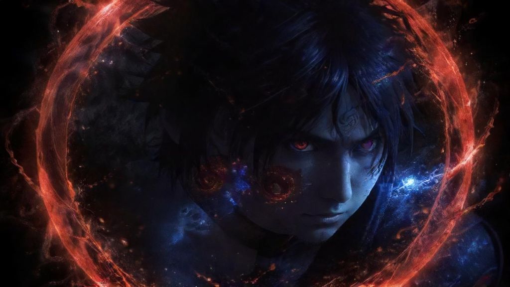 Download Sasuke Dark Blue Theme Chidori Wallpaper