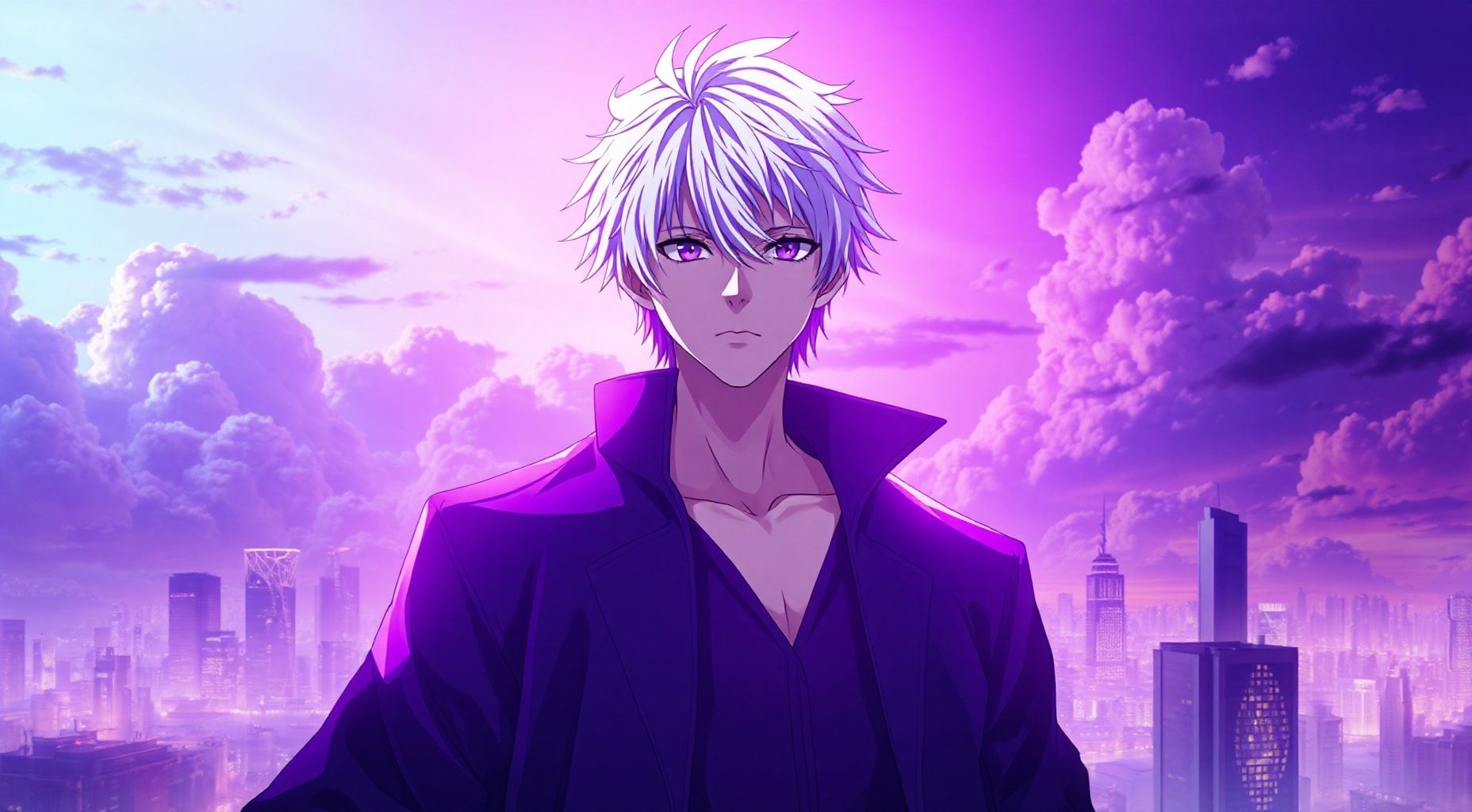 Download Satoru Gojo Amoled Purple Light