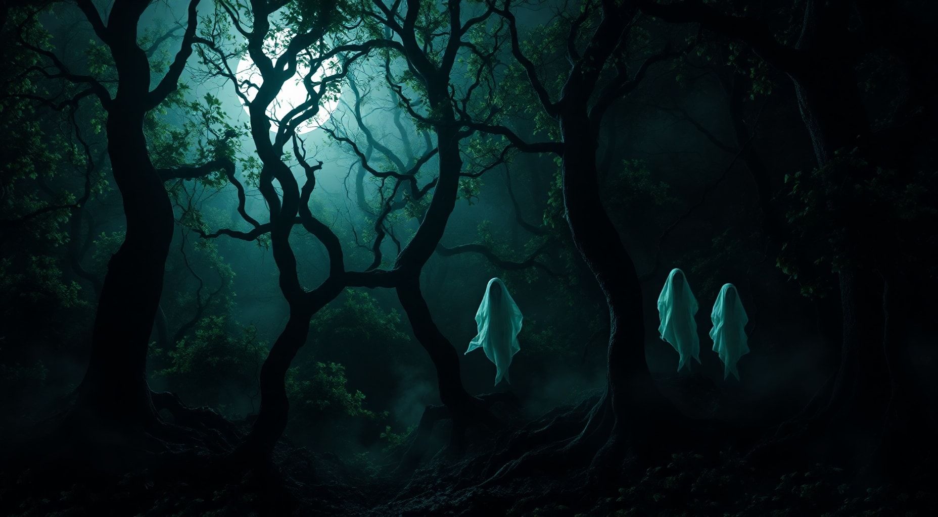 Download Scary Forest With Ghosts