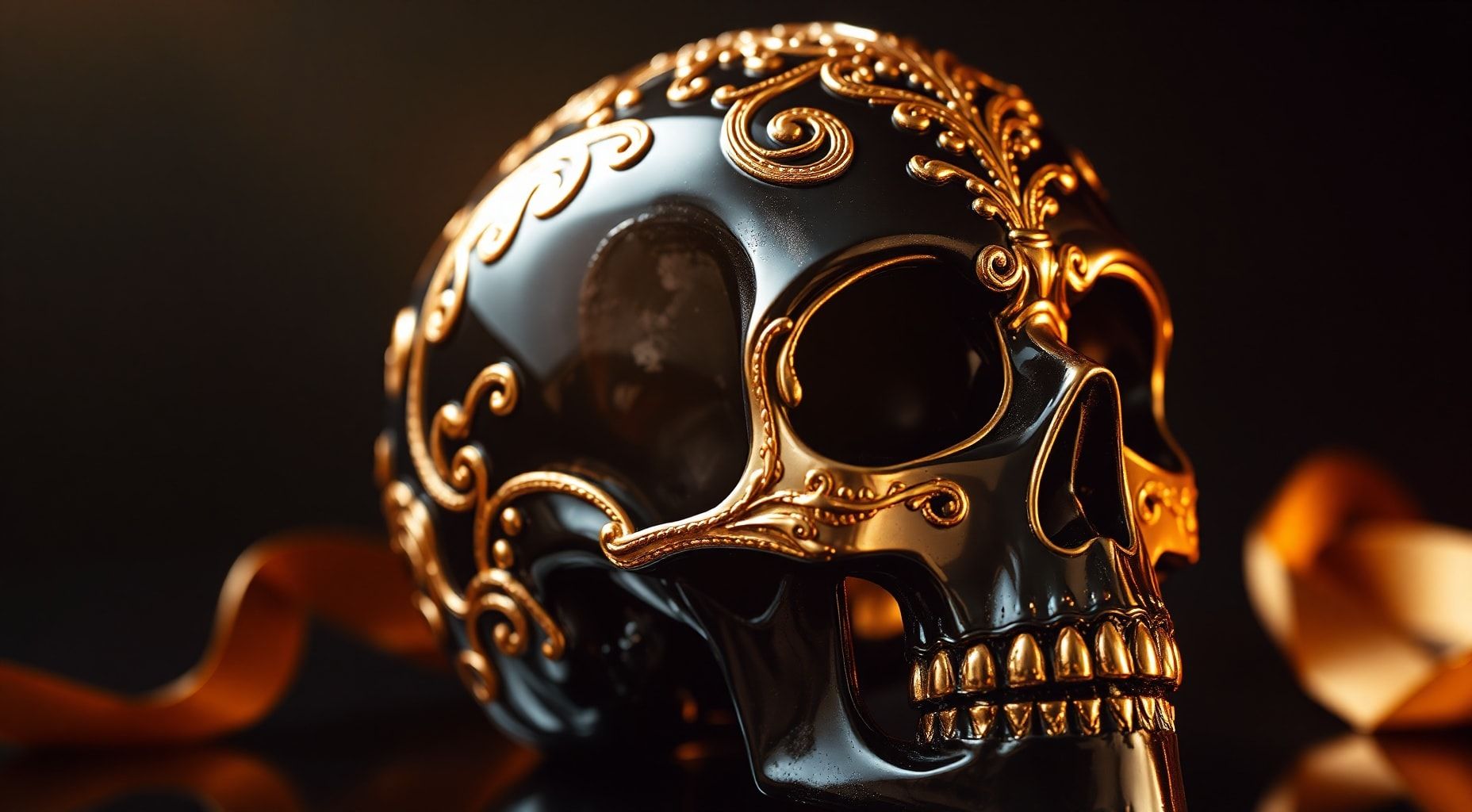 Download Skull Black Gold