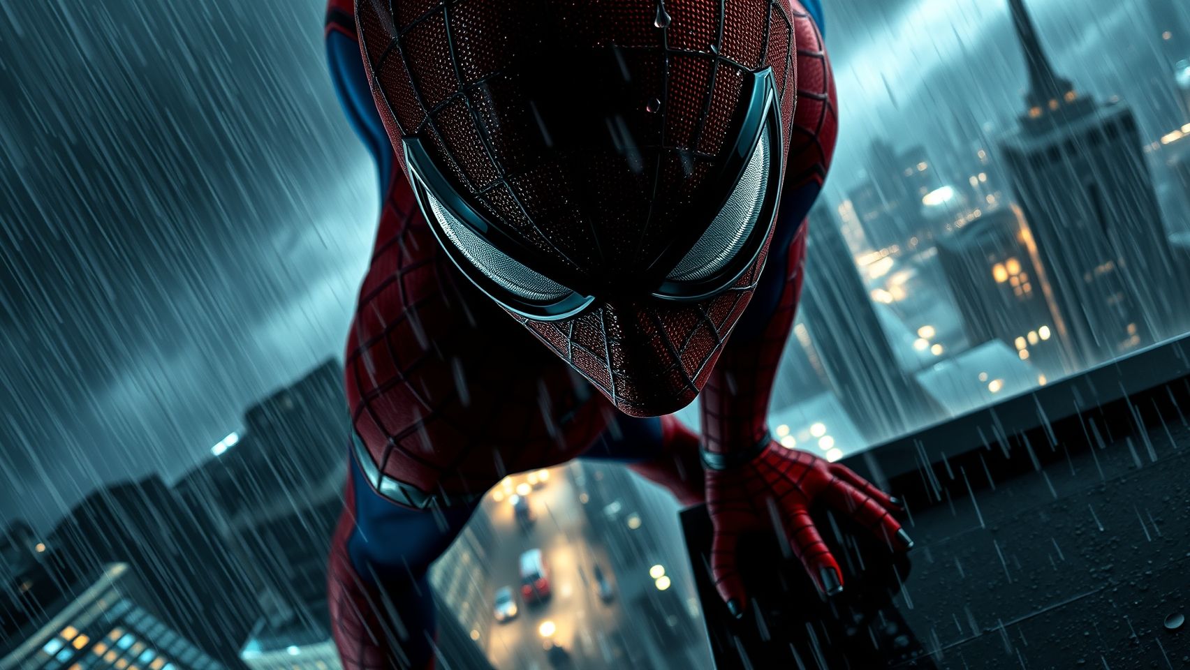 Download Spider Man In Rain In 4k