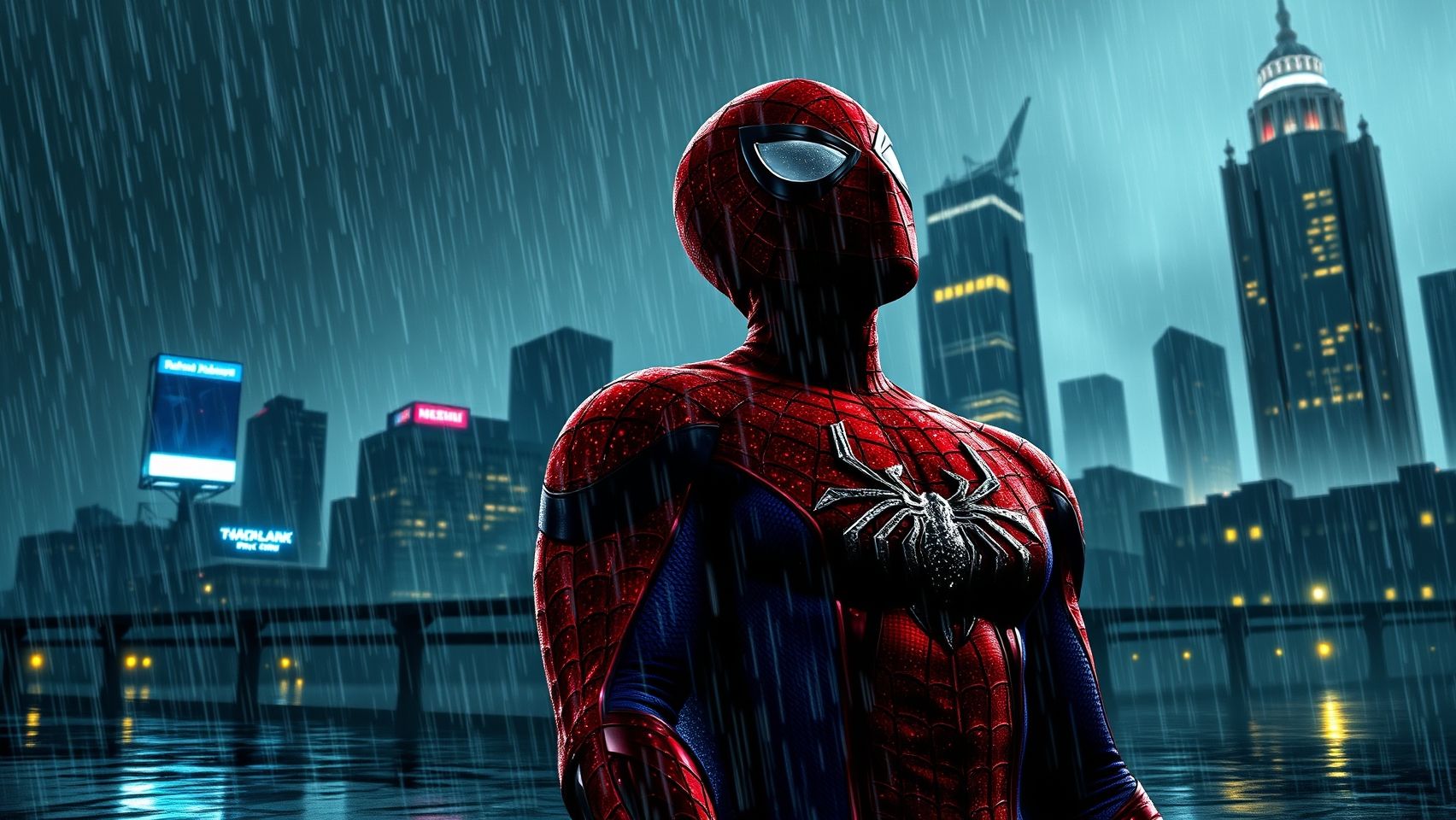 Download Spider Man In Rain