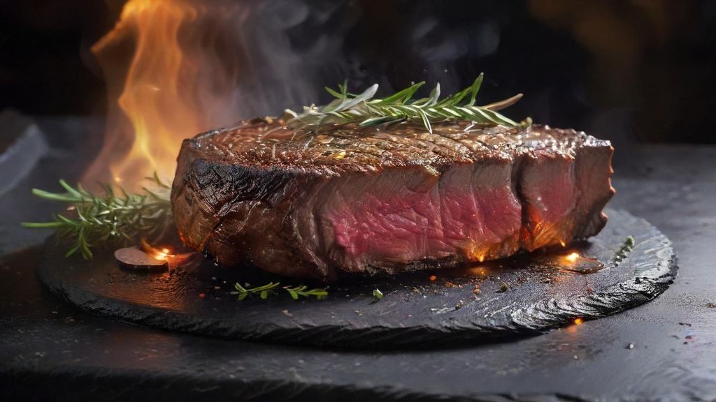 Download Steak On Hot Stone