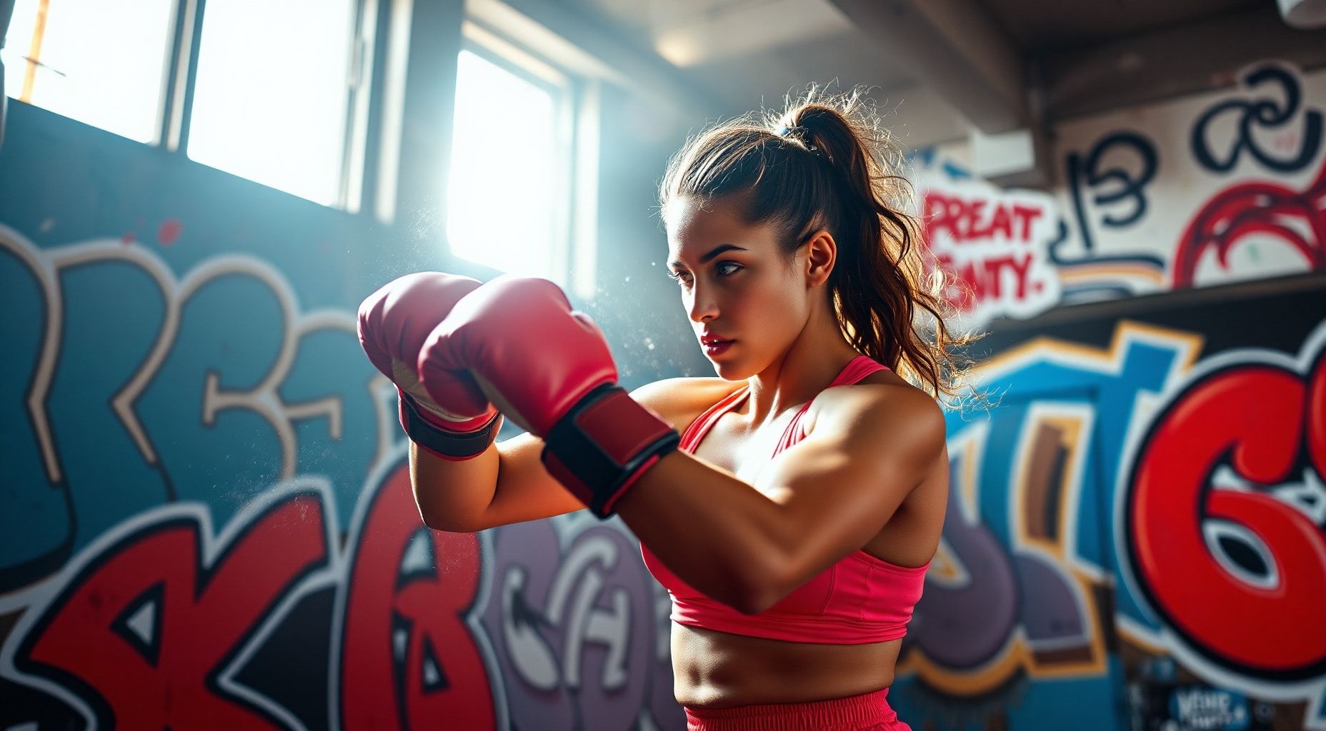 Download Strong Girl Boxing Wallpaper