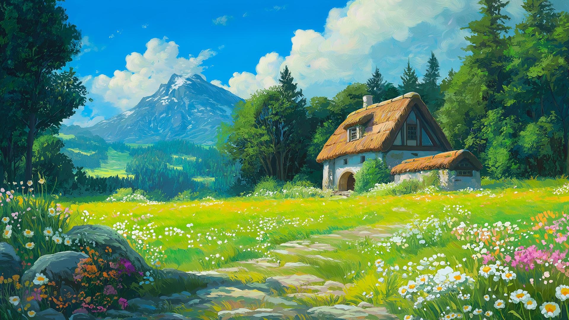 Download Ghibli Mountain Cottage