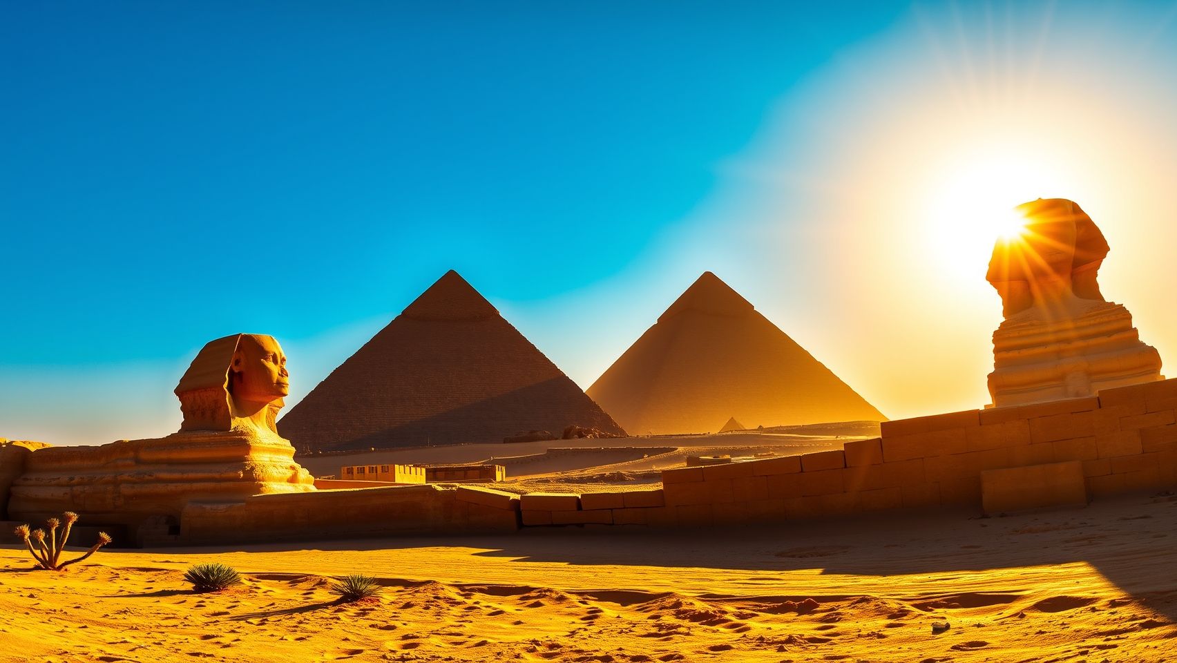 Download The Three Pyramids And The Sphinx