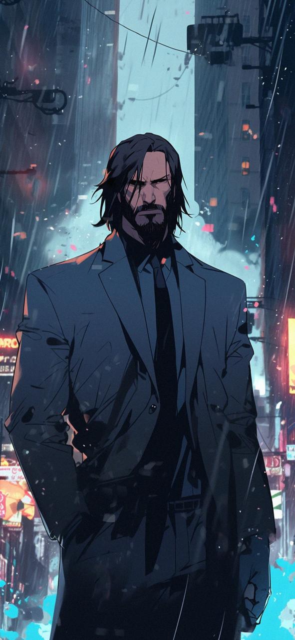 Download John Wick Anime Art