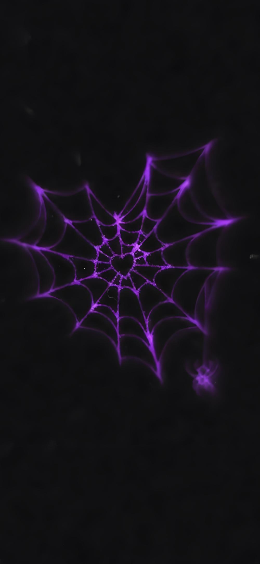 Download Spiderweb Heart Neon Vibes