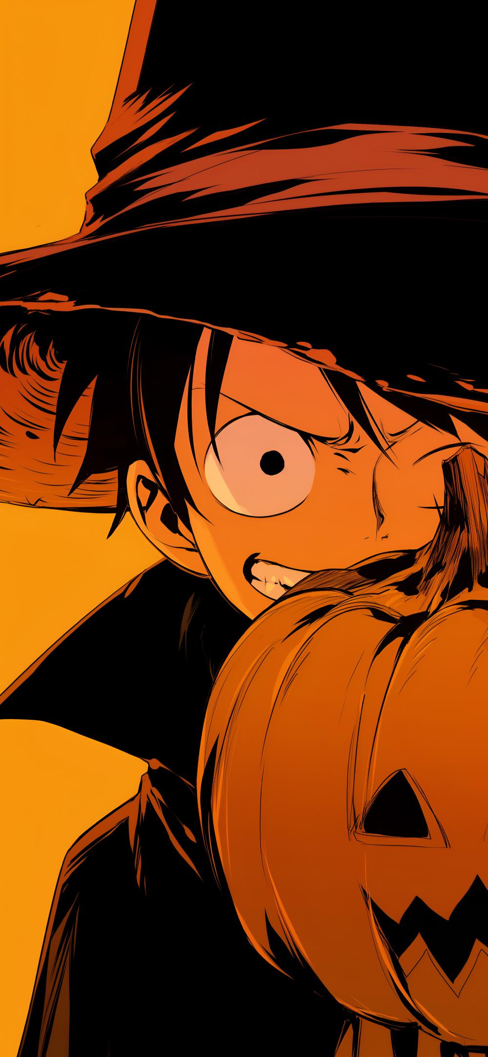 Download Luffy Halloween Pumpkin