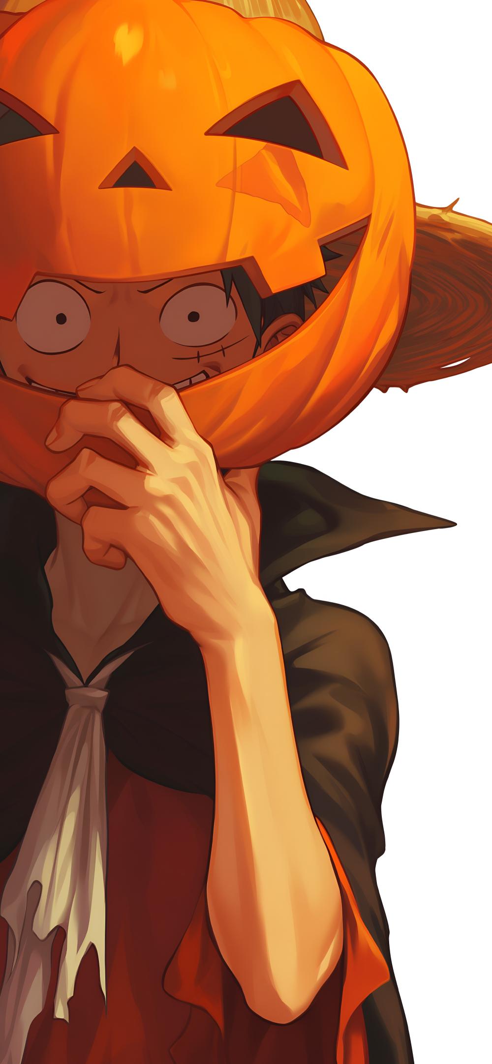 Download Luffy Pumpkin Mask Halloween One Piece