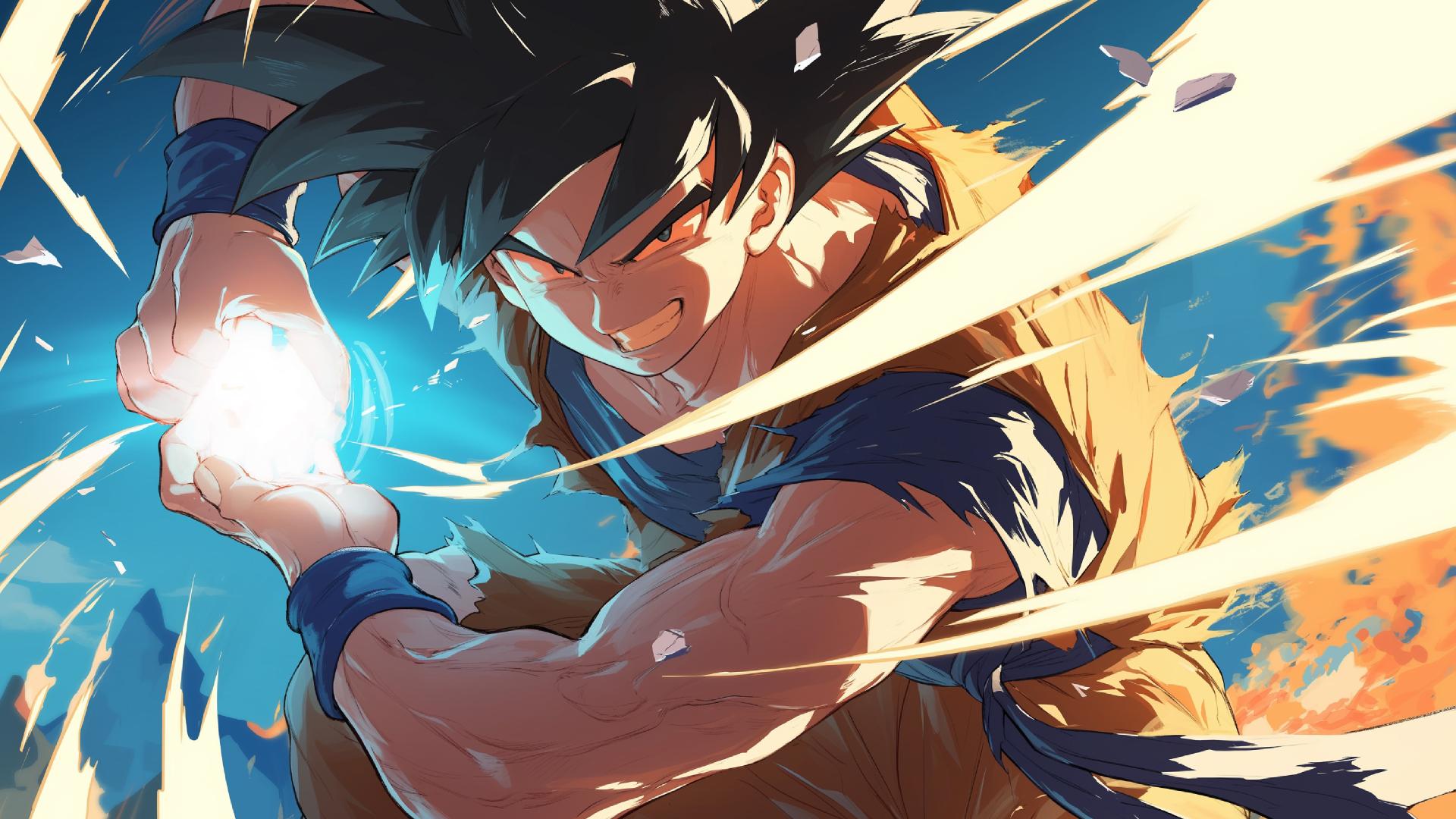 Download Dragon Ball Z Goku Energy Blast Desktop Wallpaper