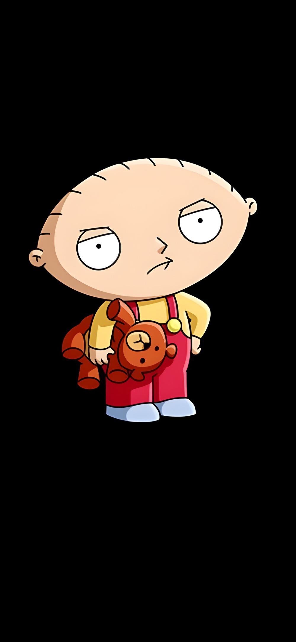 Download Stewie Griffin With Teddy Bear Wallpaper