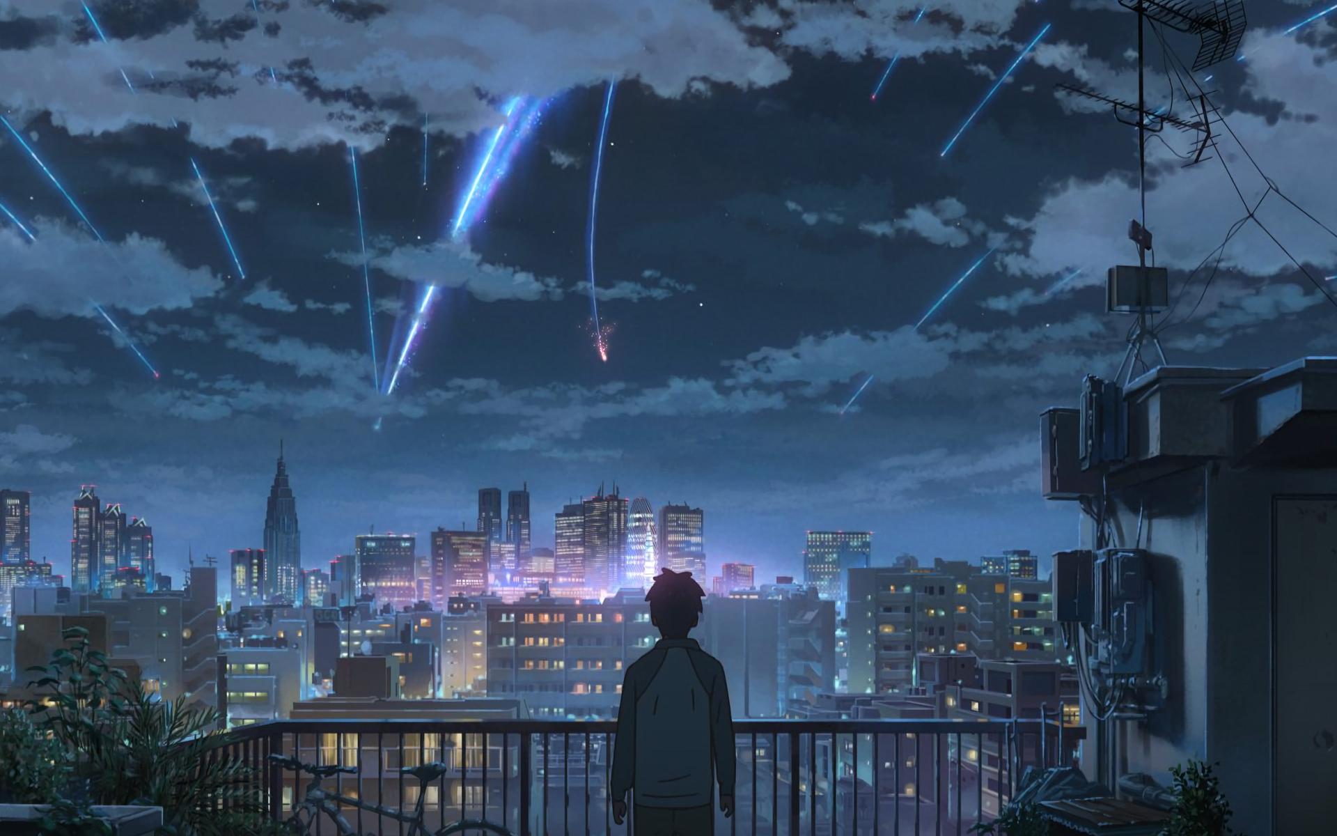 Download yourname night anime sky