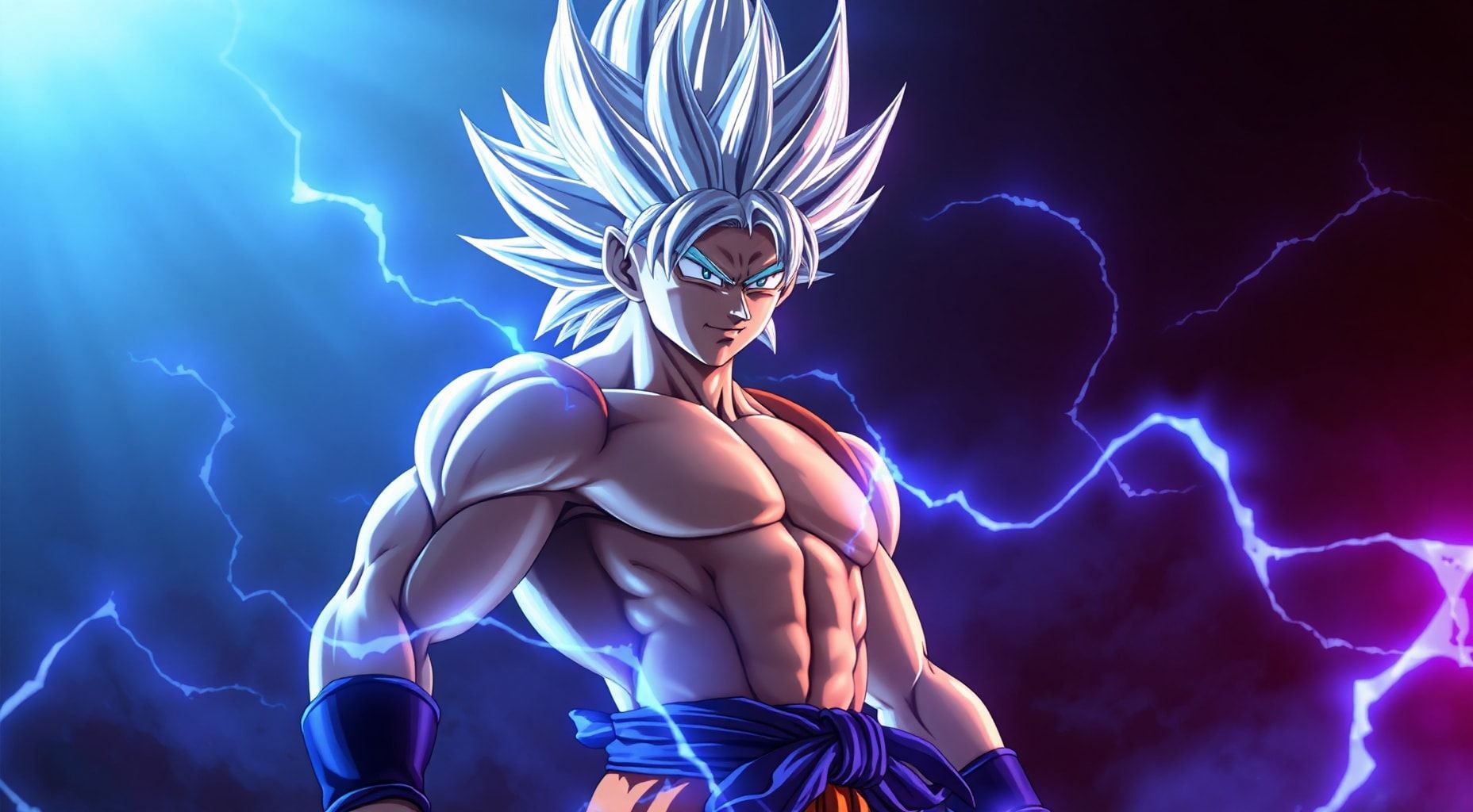 Download Ultra Instinct Goku Dark Background