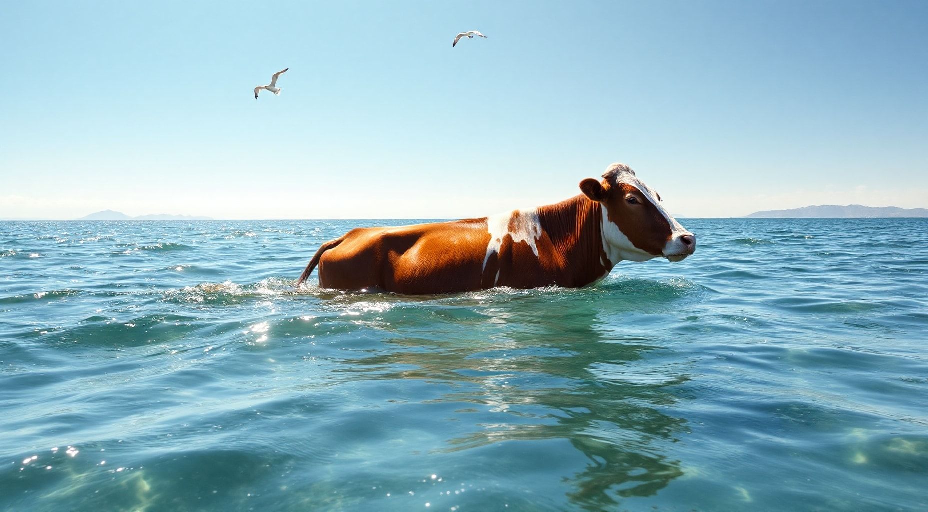 Download Une Vache Nage Dans La Mer