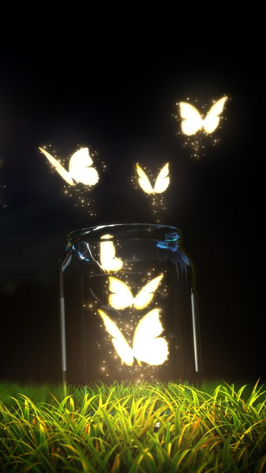 Download Glowing Butterflies lighted butterflies