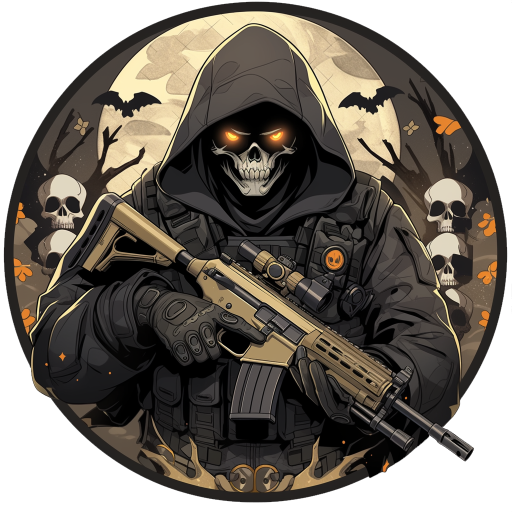 Download Call Of Duty Soldier Masked Skull Round Sticker