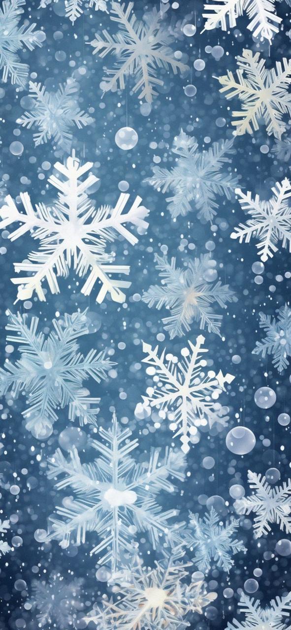 Download Snowflakes Blue Pattern