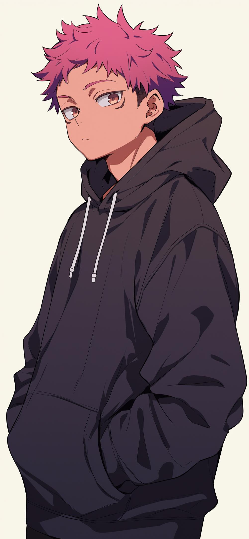 Download Yuji Itadori Black Hoodie Anime