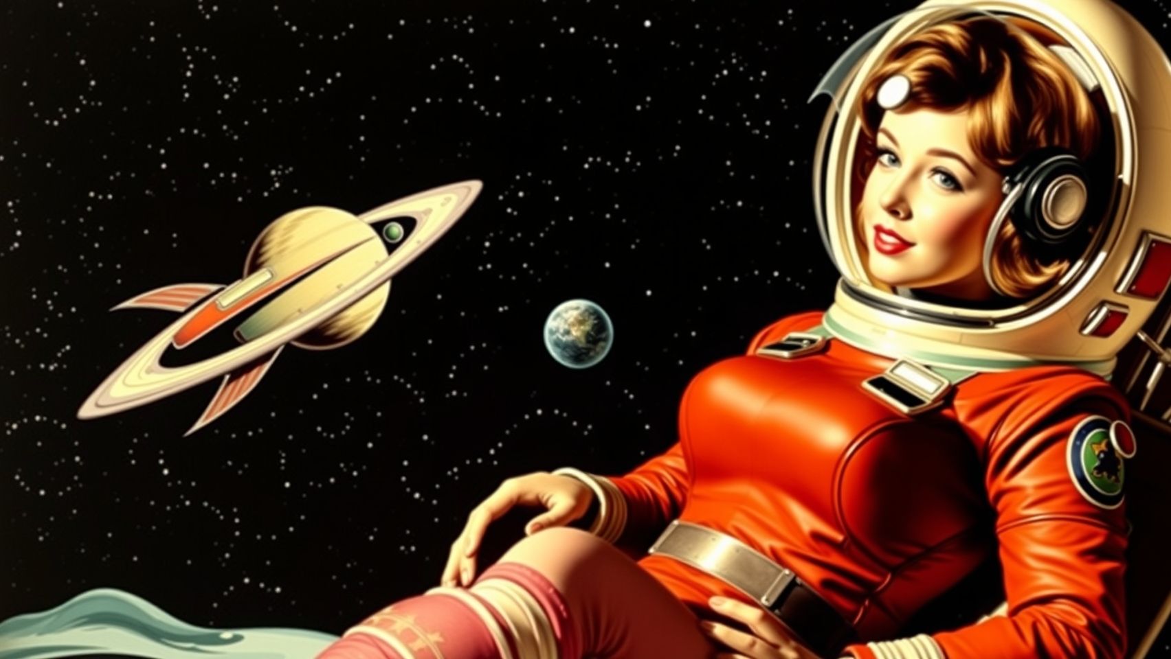 Download Vintage Space Girl