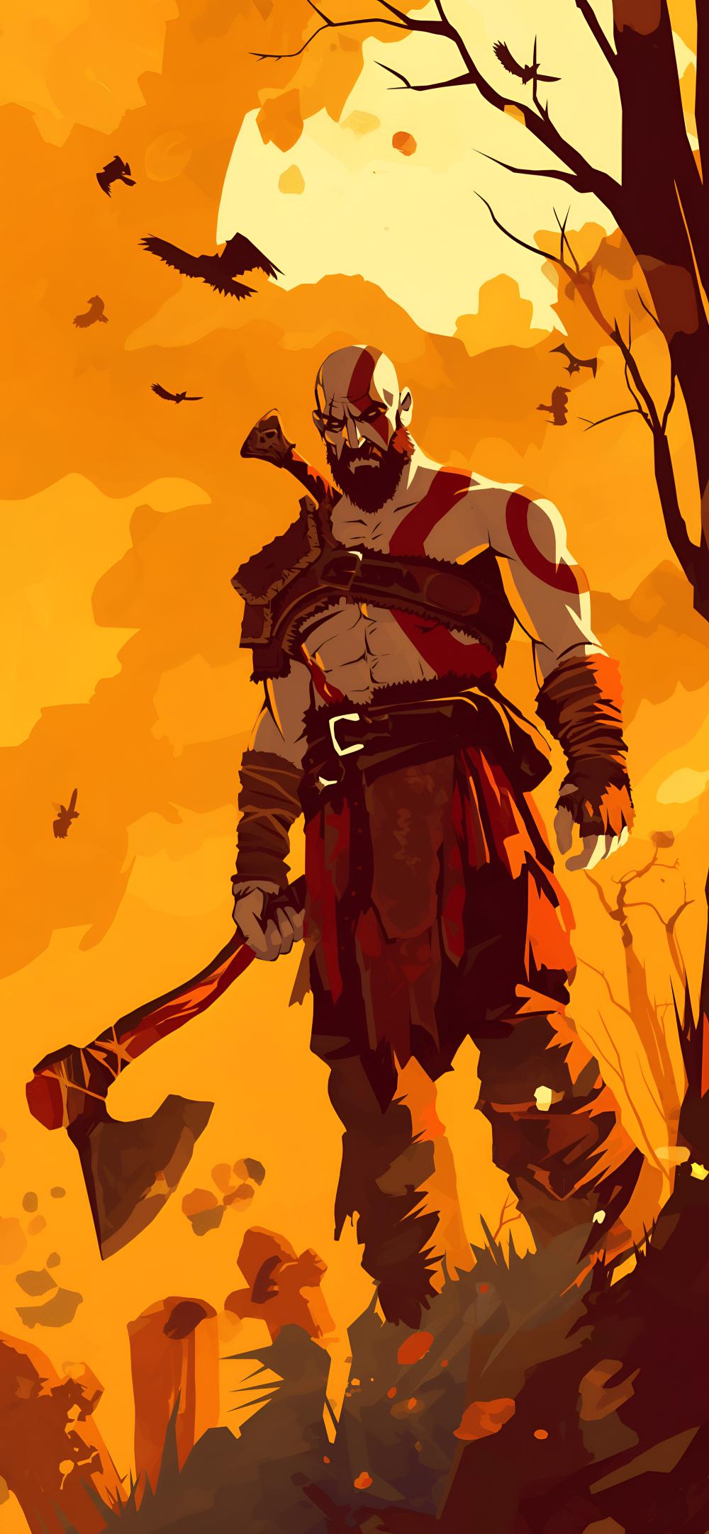 Download Kratos God Of War Orange