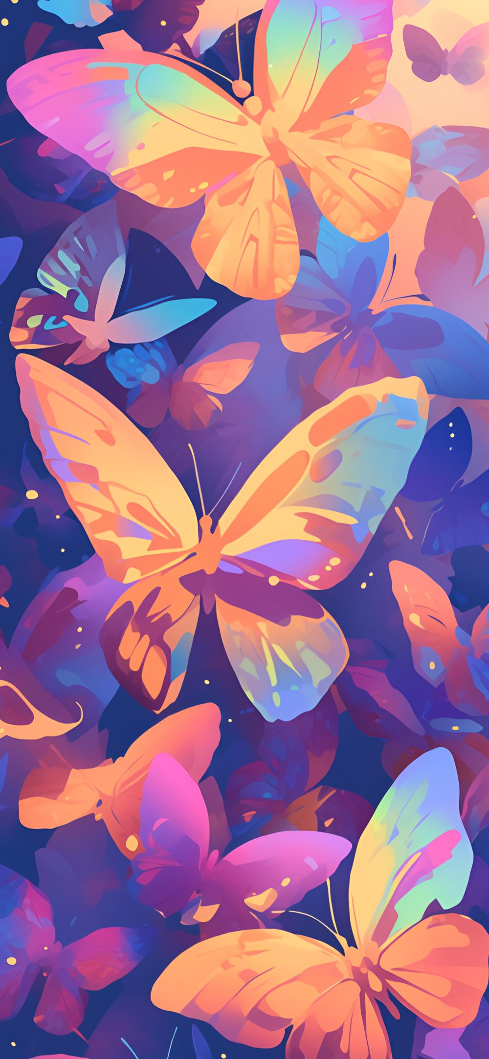 Download Holographic Butterfly Pattern Y2k