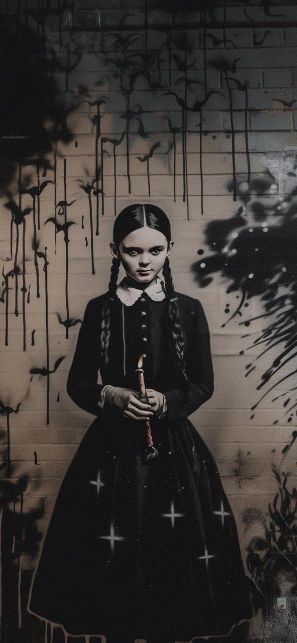 Download Wednesday Addams Street Art