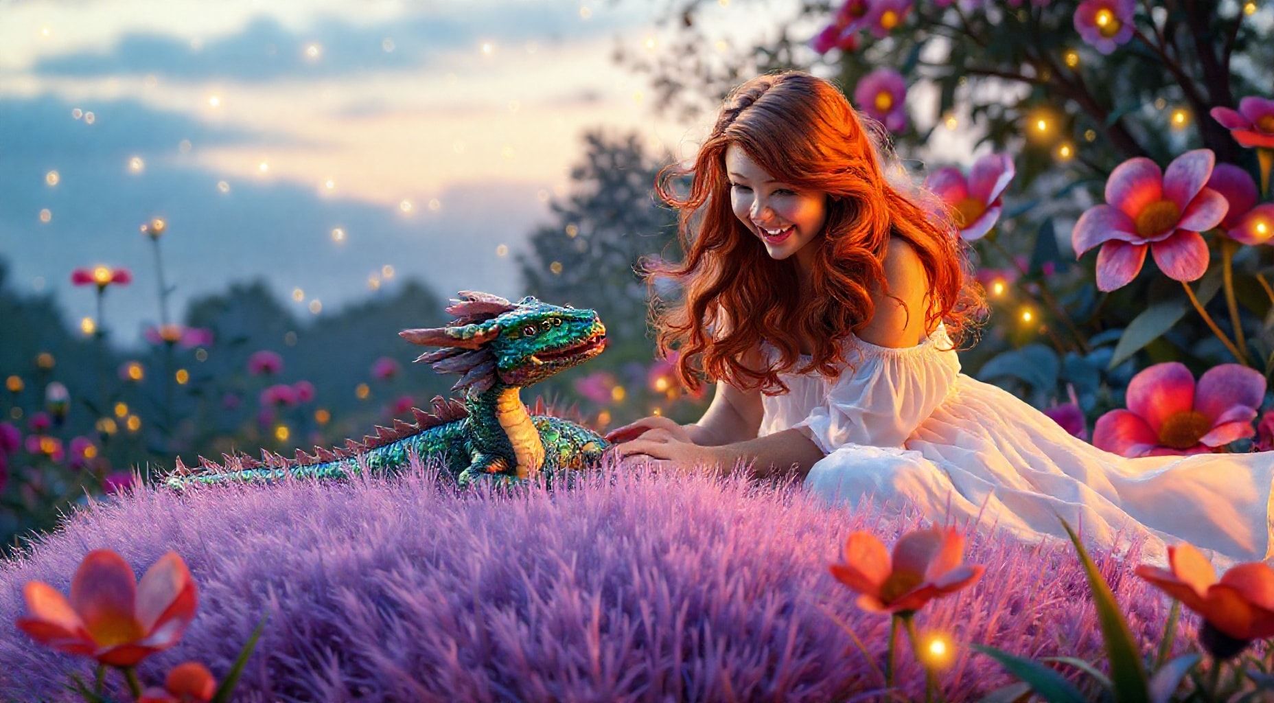 Download Women Wih Pet Dragon