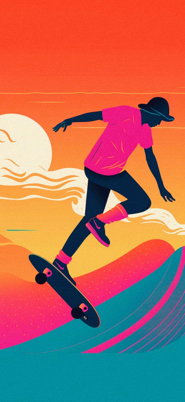 Download Skateboarder Sunset Aesthetic