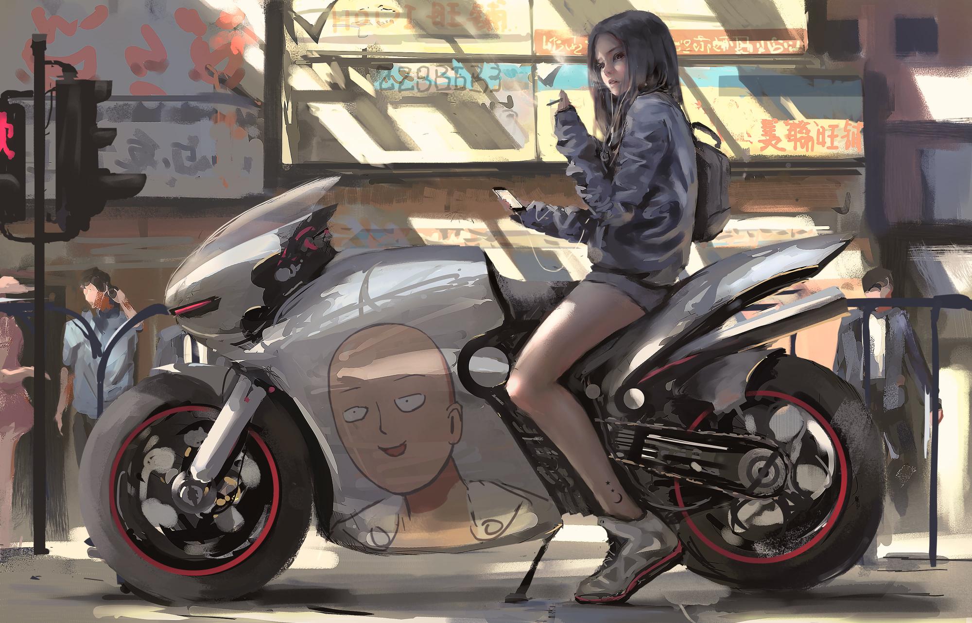 Download silver sports bike woman