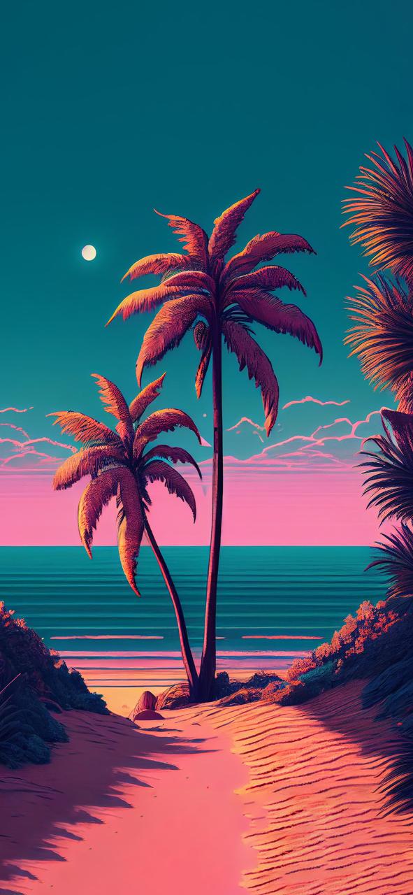 Download Beach Palm Trees Summer Aesthetic