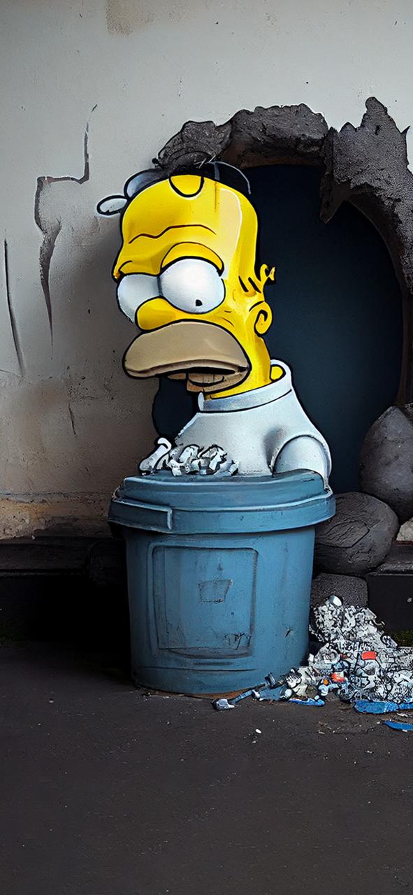 Download Homer Simpson X Banksy 2