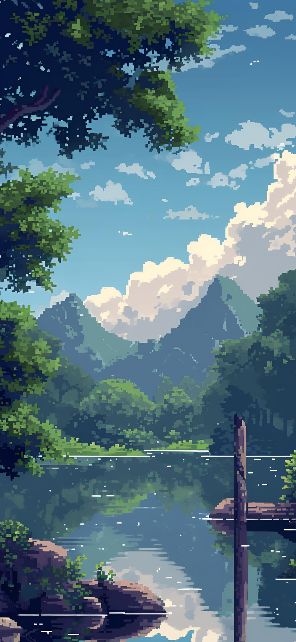 Download Retro Pixel Landscape