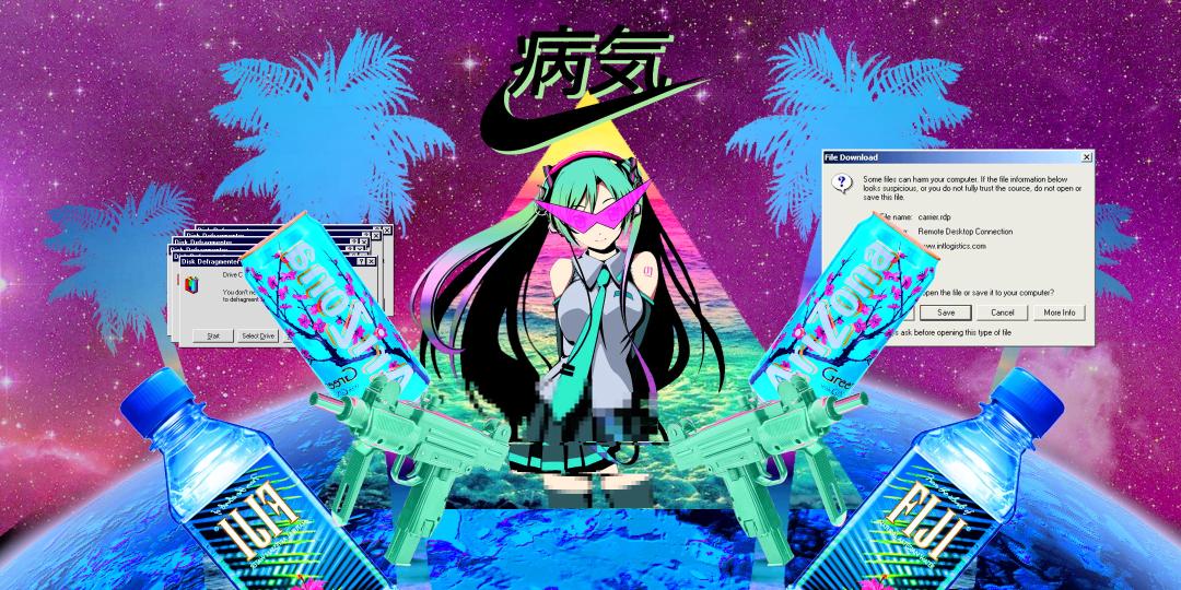 Download vaporwave anime girls Hatsune