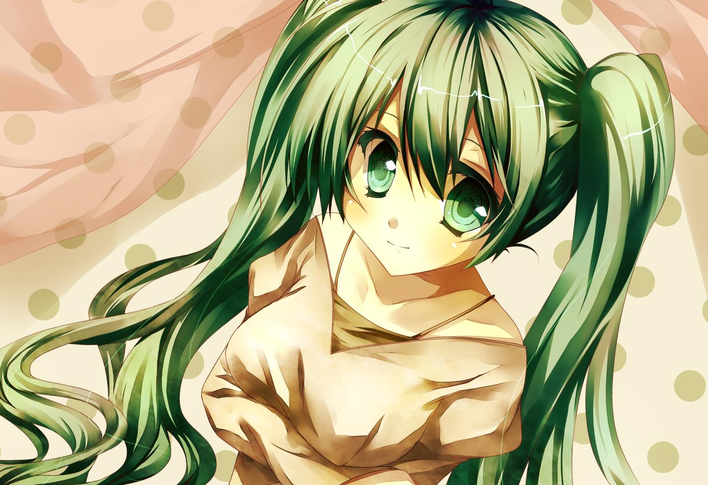 Download Green Haired Male Character Wallpaper