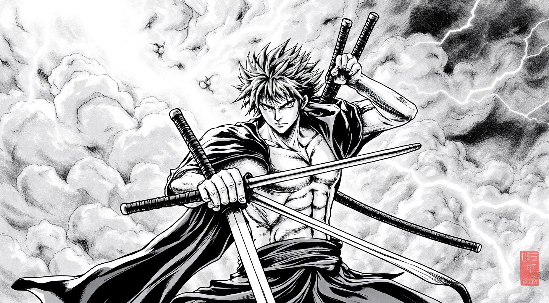 Download Zoro Black And White