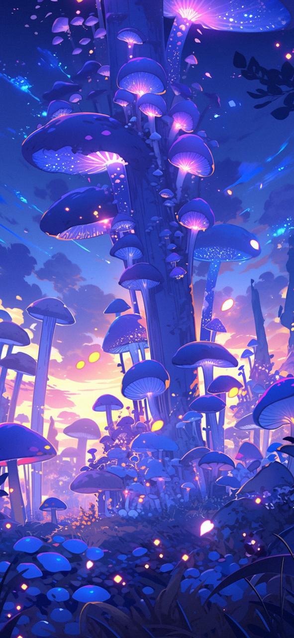 Download Blue Mushroom Forest