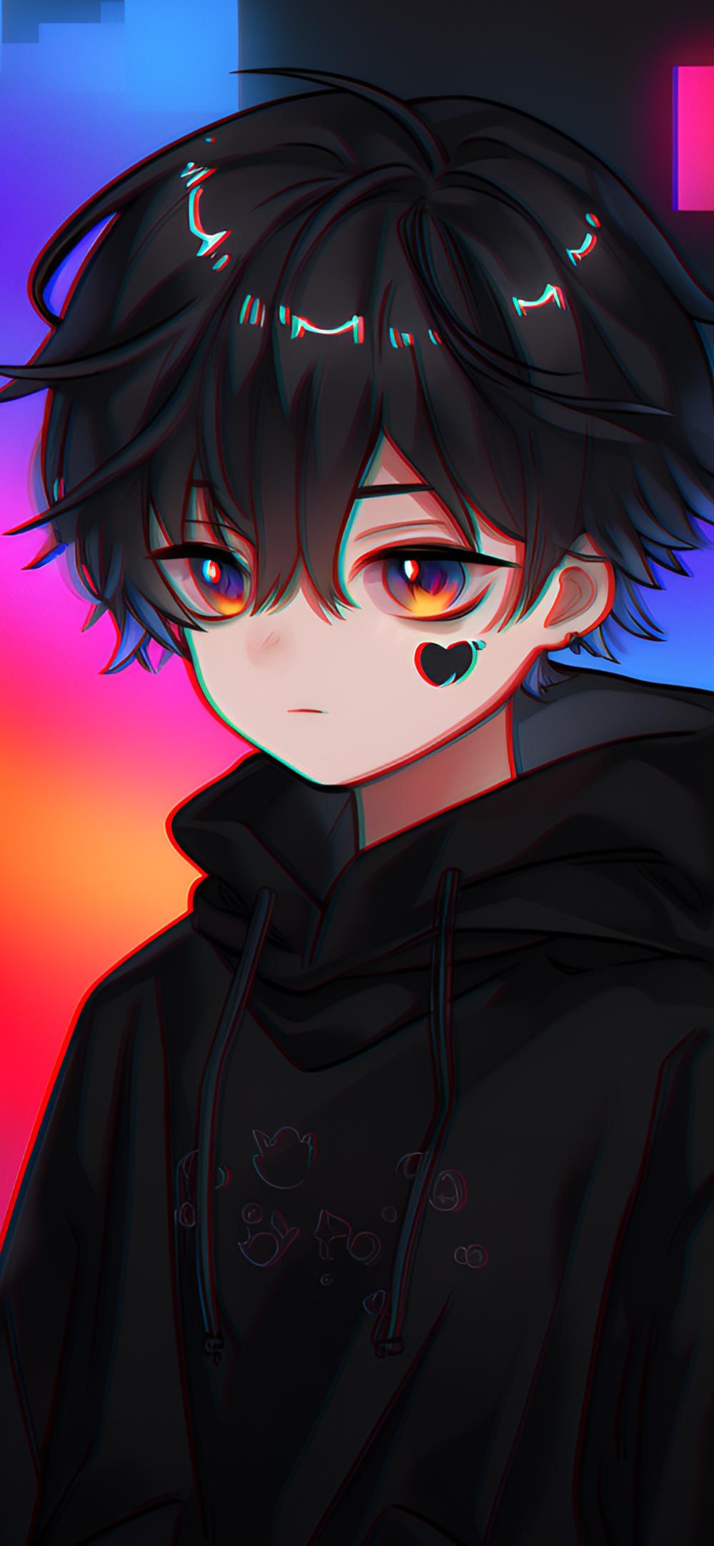 Download Anime Boy Glitch Neon