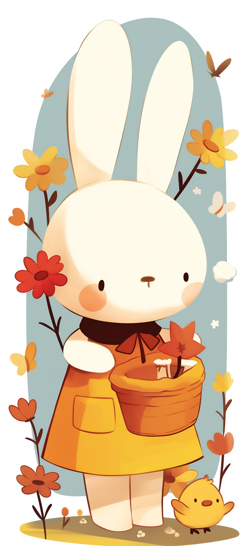 Download Miffy Bunny Flower Garden