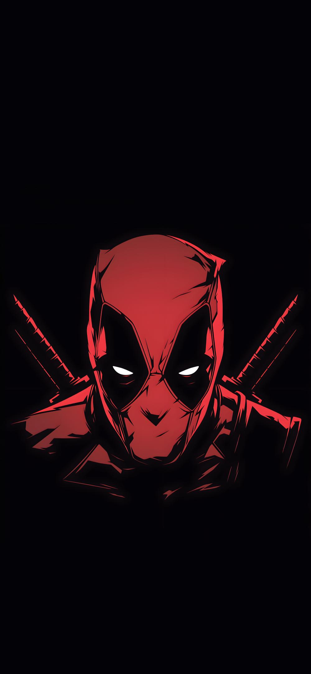 Download Deadpool Red Black Minimalist