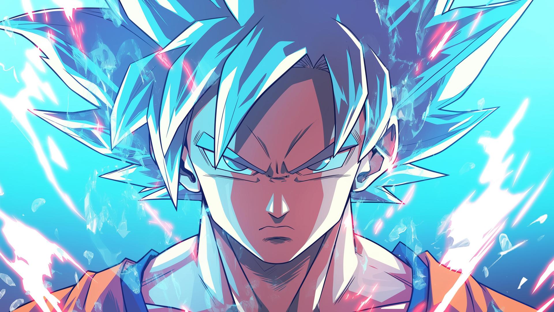 Download Goku Super Saiyan Blue Electric Power Desktop