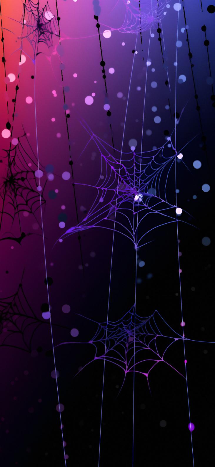 Download Halloween Spider Web Black Purple