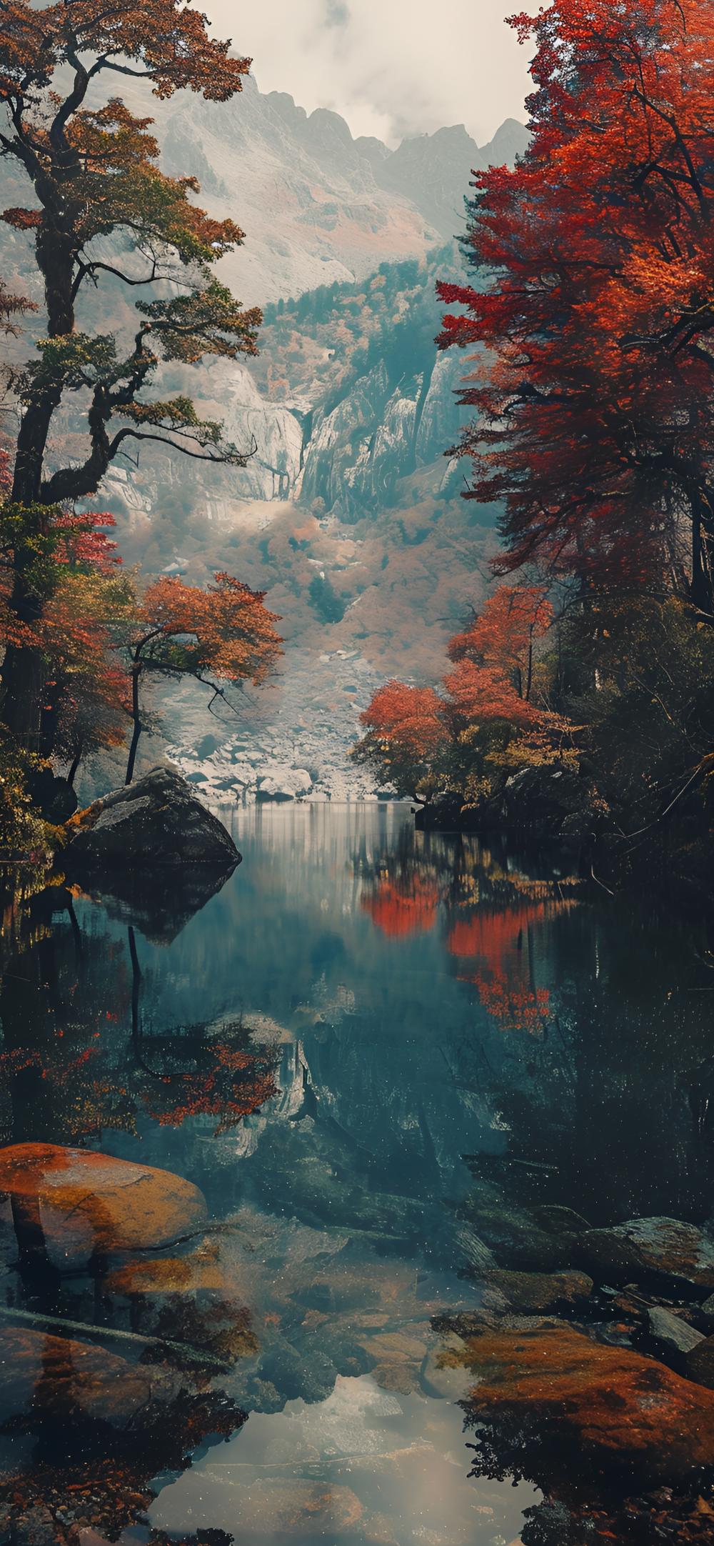 Download Serene Mountain Lake