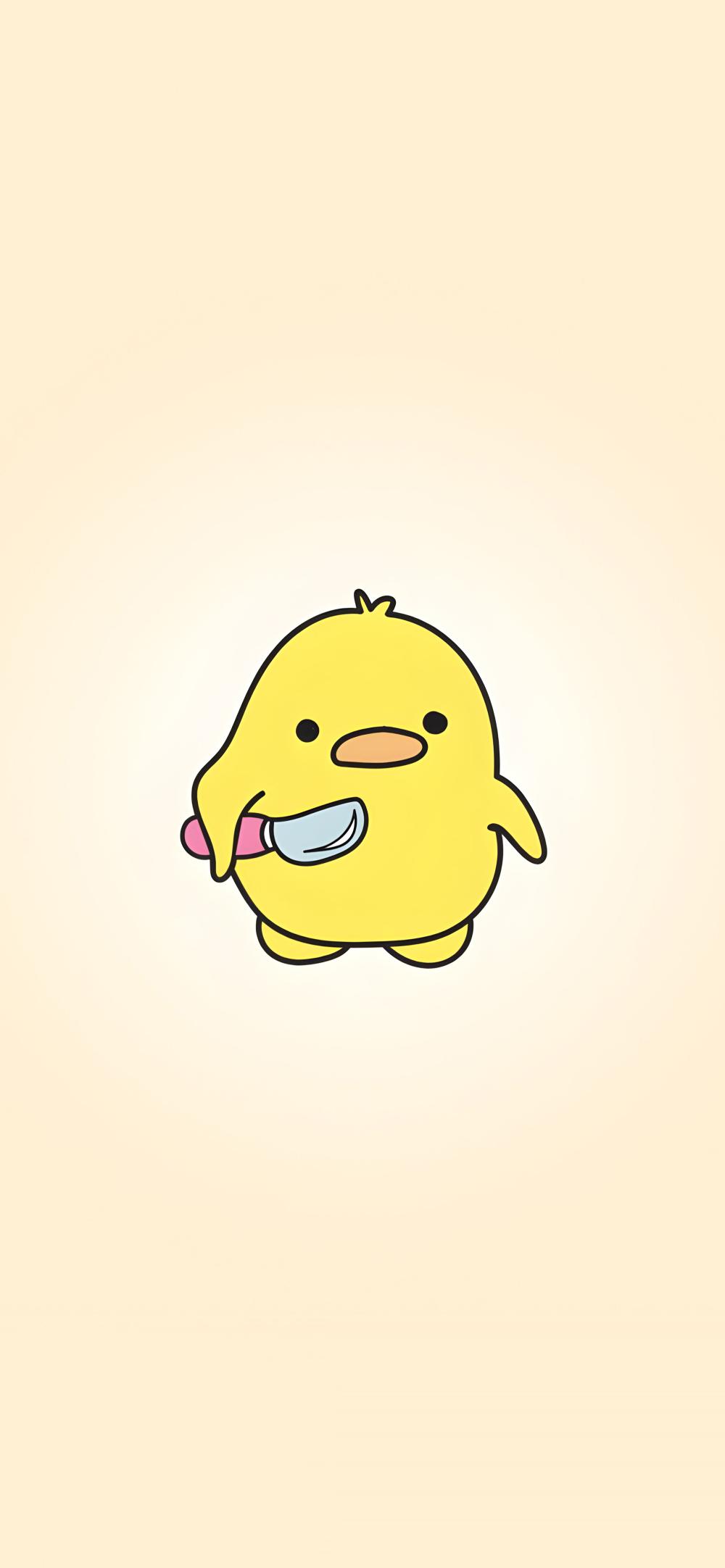 Download Adorable Duck With Knife